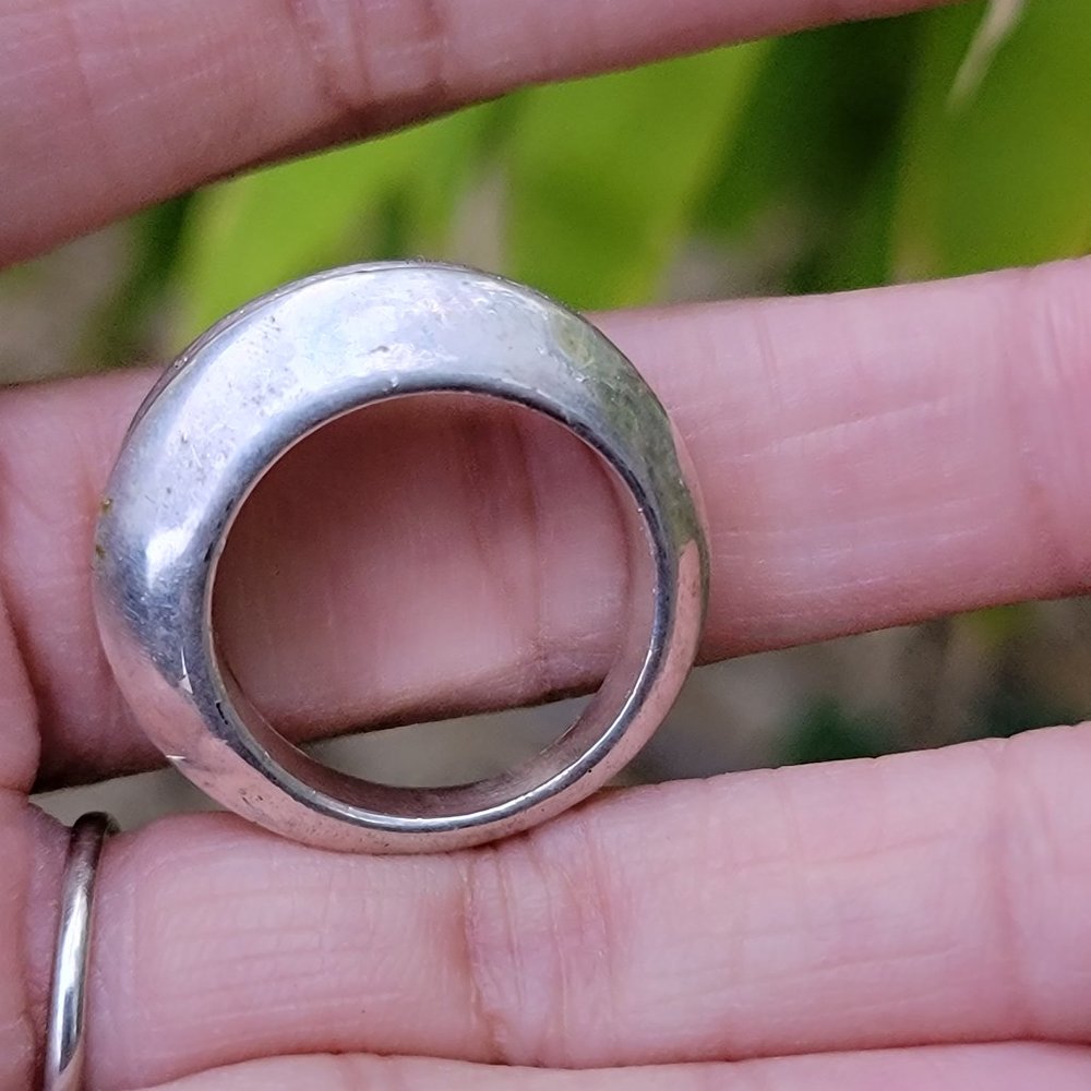 Heavy Chunky Solid 925 Sterling Silver Concave Th… - image 7